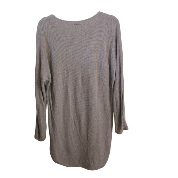 Michael Kors Waffle Knit High Low Beige Tunic Pullover Size L - Picture 3 of 5